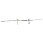 vidaXL Kovanie na posuvné dvere 183 cm, nehrdzavejúca oceľ, strieborné – Obrázok 7