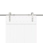vidaXL Kovanie na posuvné dvere 183 cm, nehrdzavejúca oceľ, strieborné – Obrázok 8