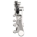 vidaXL Kovanie na posuvné dvere 200 cm, nehrdzavejúca oceľ, strieborné – Obrázok 6