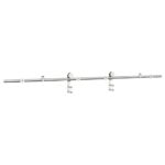 vidaXL Kovanie na posuvné dvere 200 cm, nehrdzavejúca oceľ, strieborné – Obrázok 7