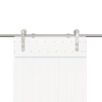 vidaXL Kovanie na posuvné dvere 200 cm, nehrdzavejúca oceľ, strieborné – Obrázok 8