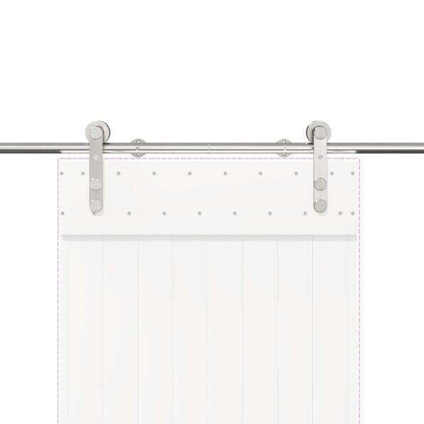 vidaXL Kovanie na posuvné dvere 200 cm, nehrdzavejúca oceľ, strieborné – Obrázok 8