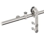 vidaXL Kovanie na posuvné dvere 200 cm, nehrdzavejúca oceľ, strieborné – Obrázok 10