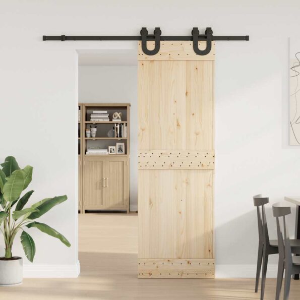 vidaXL Kovanie na posuvné dvere čierne 183 cm oceľové – Obrázok 3