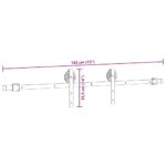 vidaXL Kovanie na posuvné dvere čierne 183 cm oceľové – Obrázok 12