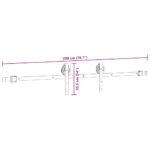 vidaXL Kovanie na posuvné dvere čierne 200 cm oceľové – Obrázok 12