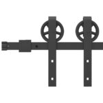 vidaXL Kovanie na posuvné dvere čierne 200 cm oceľové – Obrázok 11