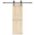 vidaXL Kovanie na posuvné dvere čierne 200 cm oceľové