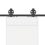 vidaXL Kovanie na posuvné dvere čierne 183 cm oceľové – Obrázok 8