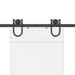 vidaXL Kovanie na posuvné dvere čierne 200 cm oceľové – Obrázok 8