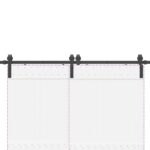 vidaXL Kovanie na posuvné dvere čierne 183 cm oceľové – Obrázok 8