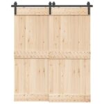 vidaXL Kovanie na posuvné dvere čierne 183 cm oceľové