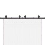 vidaXL Kovanie na posuvné dvere čierne 183 cm oceľové – Obrázok 8