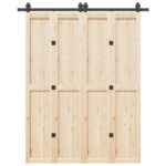 vidaXL Kovanie na posuvné dvere čierne 183 cm oceľové
