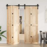 vidaXL Kovanie na posuvné dvere čierne 183 cm oceľové – Obrázok 3