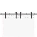 vidaXL Kovanie na posuvné dvere čierne 183 cm oceľové – Obrázok 8