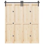 vidaXL Kovanie na posuvné dvere čierne 183 cm oceľové