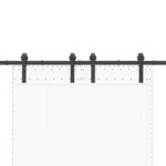 vidaXL Kovanie na posuvné dvere čierne 200 cm oceľové – Obrázok 8