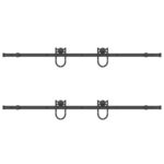 vidaXL Kovanie na posuvné dvere čierne 183 cm oceľové – Obrázok 6