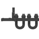 vidaXL Kovanie na posuvné dvere čierne 200 cm oceľové – Obrázok 12