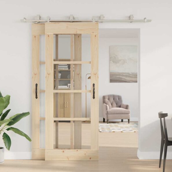 VXL8721102857614_g_en_hd_1.jpg vidaXL Kovanie na posuvné dvere 200 cm, nehrdzavejúca oceľ, strieborné – Obrázok 3