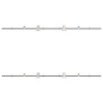 vidaXL Kovanie na posuvné dvere 200 cm, nehrdzavejúca oceľ, strieborné – Obrázok 6