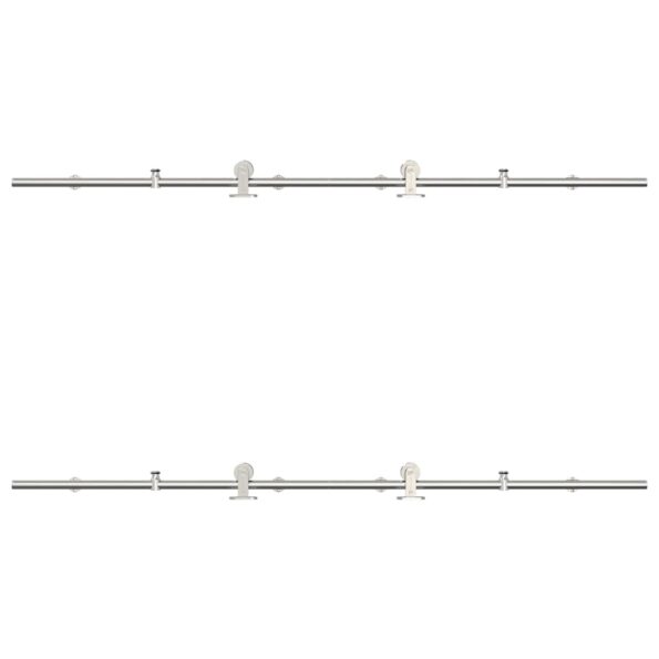 VXL8721102857614_g_en_hd_4.jpg vidaXL Kovanie na posuvné dvere 200 cm, nehrdzavejúca oceľ, strieborné – Obrázok 6