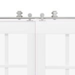 vidaXL Kovanie na posuvné dvere 200 cm, nehrdzavejúca oceľ, strieborné – Obrázok 10