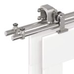 vidaXL Kovanie na posuvné dvere 200 cm, nehrdzavejúca oceľ, strieborné – Obrázok 11