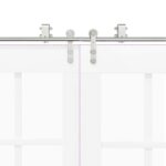 vidaXL Kovanie na posuvné dvere 183 cm, nehrdzavejúca oceľ, strieborné – Obrázok 10