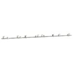 vidaXL Kovanie na posuvné dvere 183 cm, nehrdzavejúca oceľ, strieborné – Obrázok 2