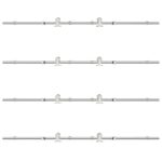 vidaXL Kovanie na posuvné dvere 183 cm, nehrdzavejúca oceľ, strieborné – Obrázok 6