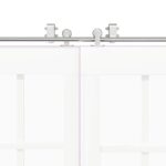vidaXL Kovanie na posuvné dvere 183 cm, nehrdzavejúca oceľ, strieborné – Obrázok 10