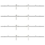 vidaXL Kovanie na posuvné dvere 183 cm, nehrdzavejúca oceľ, strieborné – Obrázok 6