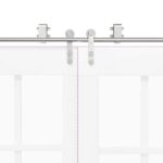 vidaXL Kovanie na posuvné dvere 183 cm, nehrdzavejúca oceľ, strieborné – Obrázok 10