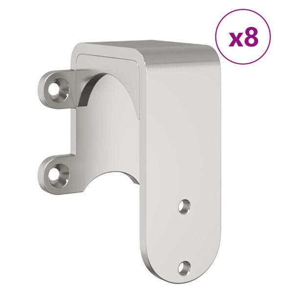 vidaXL Kovanie na posuvné dvere 200 cm, nehrdzavejúca oceľ, strieborné – Obrázok 4