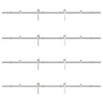 vidaXL Kovanie na posuvné dvere 200 cm, nehrdzavejúca oceľ, strieborné – Obrázok 6