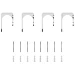 vidaXL Kovanie na posuvné dvere 200 cm, nehrdzavejúca oceľ, strieborné – Obrázok 7