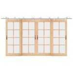 vidaXL Kovanie na posuvné dvere 200 cm, nehrdzavejúca oceľ, strieborné