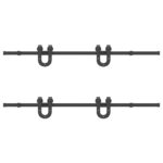 vidaXL Kovanie na posuvné dvere čierne 183 cm oceľové – Obrázok 5