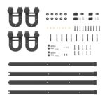 vidaXL Kovanie na posuvné dvere čierne 183 cm oceľové – Obrázok 6