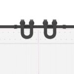 vidaXL Kovanie na posuvné dvere čierne 183 cm oceľové – Obrázok 9