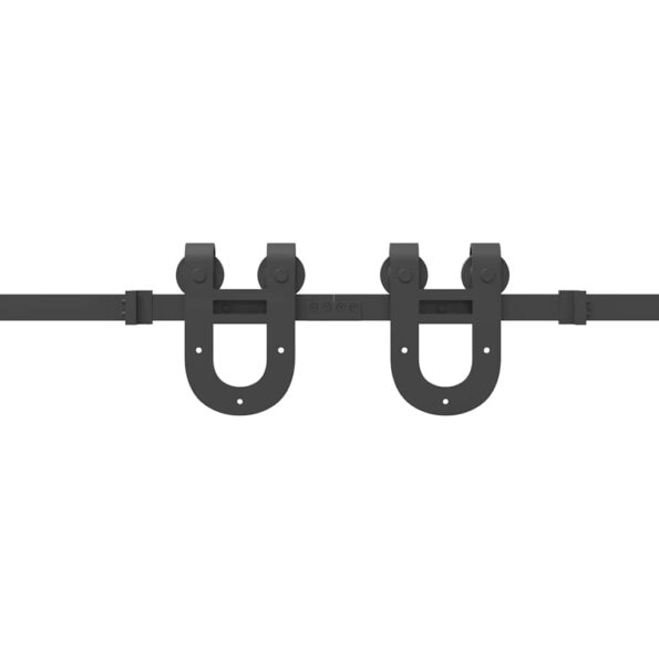 vidaXL Kovanie na posuvné dvere čierne 183 cm oceľové – Obrázok 11