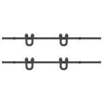 vidaXL Kovanie na posuvné dvere čierne 200 cm oceľové – Obrázok 7