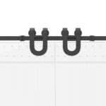 vidaXL Kovanie na posuvné dvere čierne 200 cm oceľové – Obrázok 9