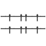 vidaXL Kovanie na posuvné dvere čierne 200 cm oceľové – Obrázok 6