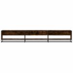 vidaXL TV skrinka dymový dub 270x40x46 cm kompozitné drevo – Obrázok 4