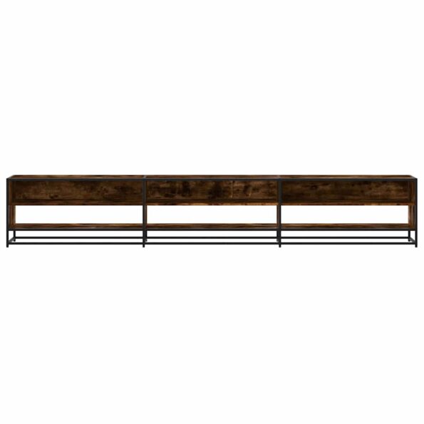 vidaXL TV skrinka dymový dub 270x40x46 cm kompozitné drevo – Obrázok 4