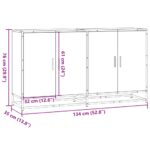 vidaXL Komoda dub sonoma 134x35x76 cm kompozitné drevo – Obrázok 10