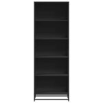 vidaXL Knižnica čierna 60x35x170,5 cm kompozitné drevo – Obrázok 4